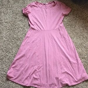 Pink cotton jersey dress.